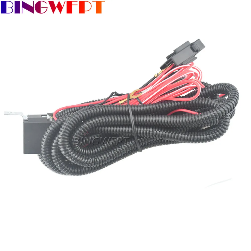 High Quality For VW New Polo Golf Jetta MK5 MK6 Skoda Octavia Fog Light Lamp Wires Harness Cable With Fuse Car Accessories 12V