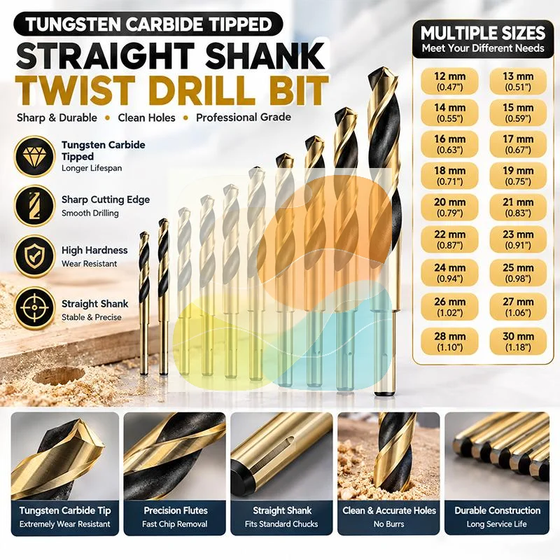 Heavy Duty Speed Twist Drill Bit 1Pcs 12-30mm Sharp Edge for Concrete Tile Glass Ceramic Wood