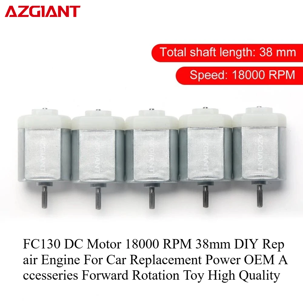 

5PCS FC130 DC Motor 18000 RPM 38mm DIY Repair Engine For Car Replacement Power OEM Accesseries Forward Rotation Toy High Quality