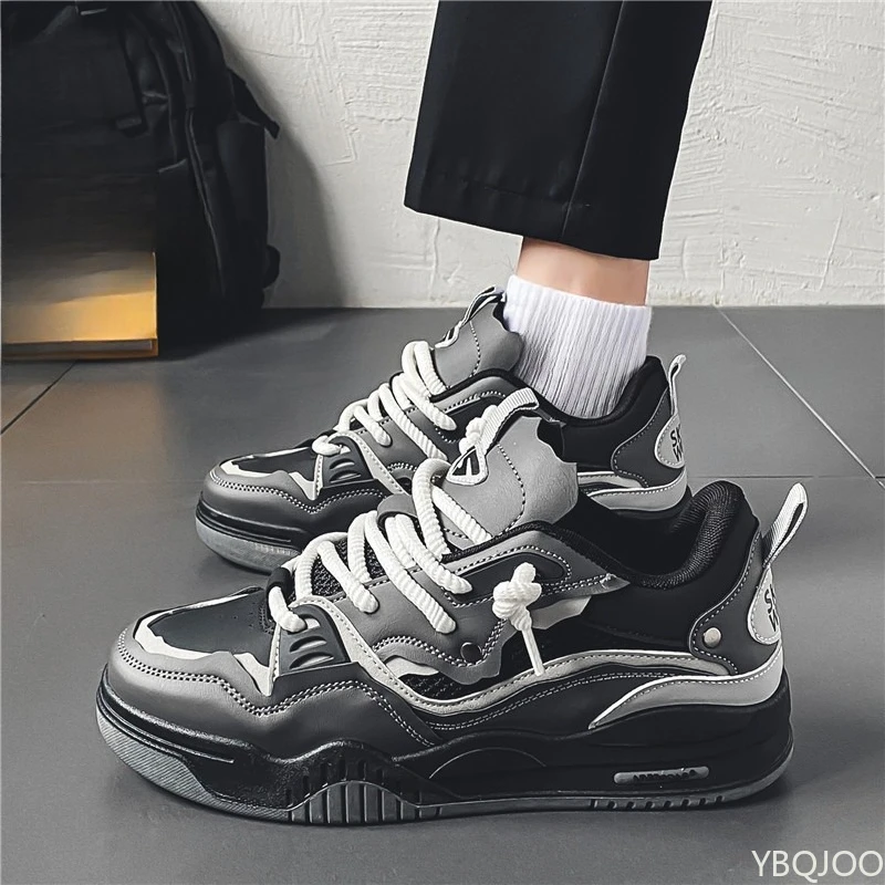 Spring new men's casual comfortable sports shoes fashionable versatile thick soled Retro wear-resistant shoes