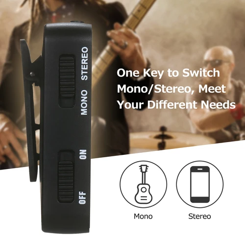 Imagen 2 del producto M-VAVE WP-10 sistema de Audio inalámbrico auriculares Monitor transmisión sin pérdidas estéreo Mono grabadora transmisor receptor recargable