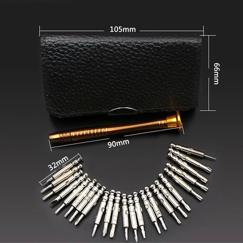 Portable 25 In 1 Mini Precision Screwdriver Set Magnetic Head Electronic Torx hand Tools Poket Kit for Phone Camera Watch Repair