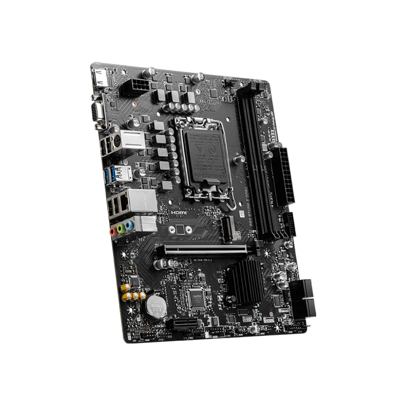 اللوحة الأم MSI PRO B760M-E DDR4 Intel B760 لـ Ryzen AMD Series CPU DDR4 64GB PCI-E 4.0 16X SATA3.0 M.2 Micro-ATX