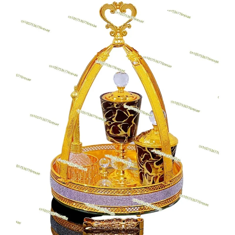 Islamic Glass Oud Charcoal Censer Set Arab Bakhoor Burner  Dubai