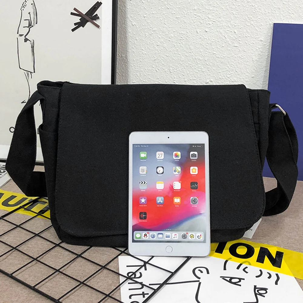 Unisex Canvas Messenger Tote Youth Fashion Casual Large Capacity Ladies Shoulder Bag Women Outdoor Crossbody Bags Mom Series