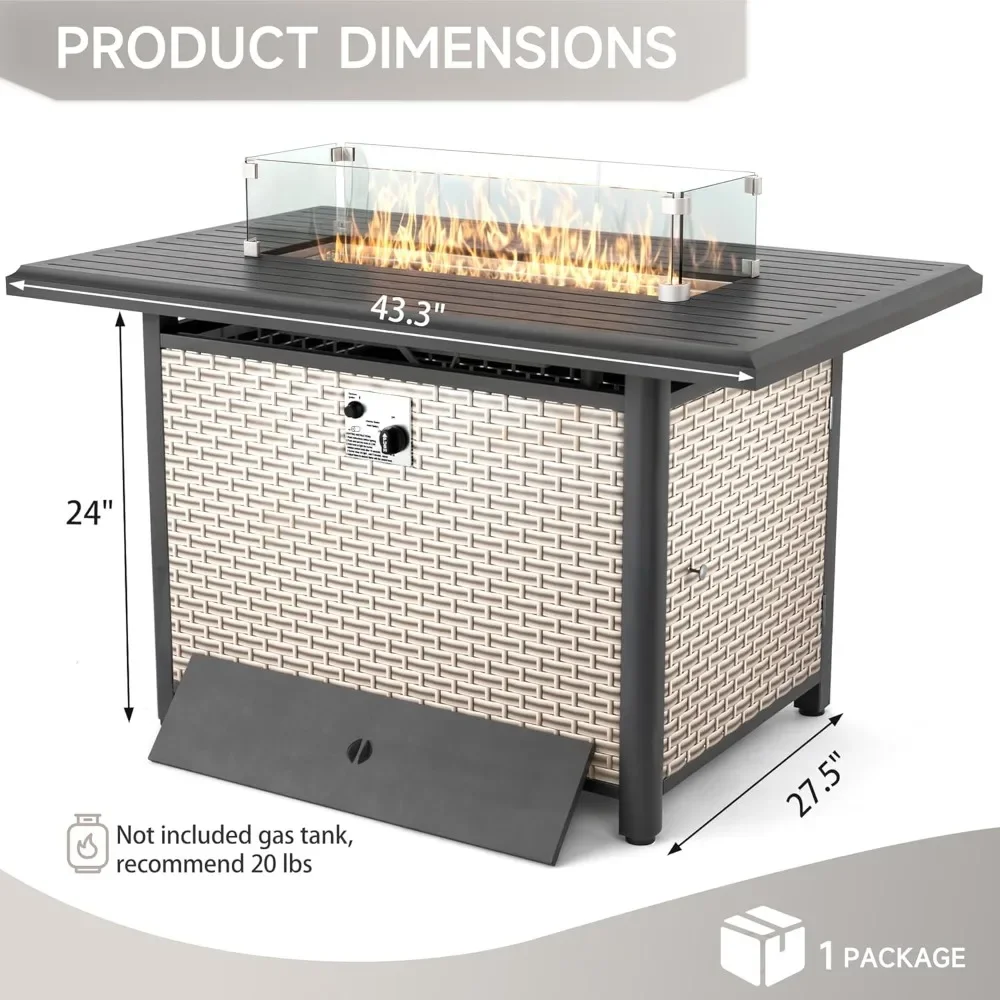 Rectangle Outdoor Fire Pit 3