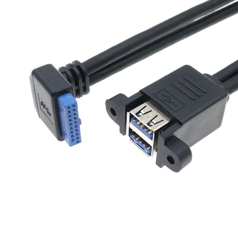 USB3.0 Front Panel With Ear Blocking Cable 19 Pin 20 Pin To Double-layer USB3.0 Adapter Cable DIY Chassis