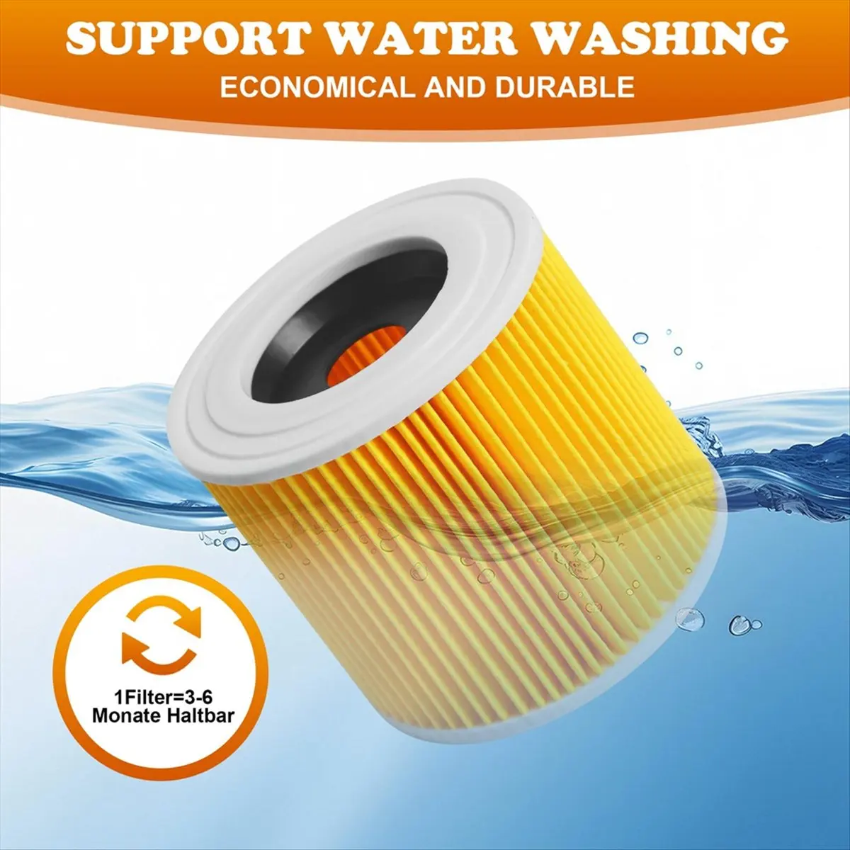 (A20Z) 4 filtros de substituição para Karcher WD3 WD2 WD1 MV3 MV2 A K KNT NT SE VC, para filtro de aspirador Karcher/6.414-552.0