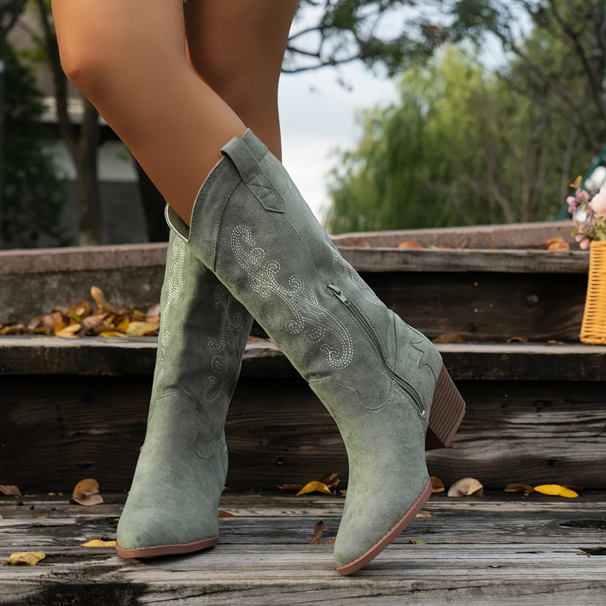 

Hot Sale! Women's Retro - style Cowboy Boots with Exquisite Embroidery, Full of Western Charm, a Must - have for Sty