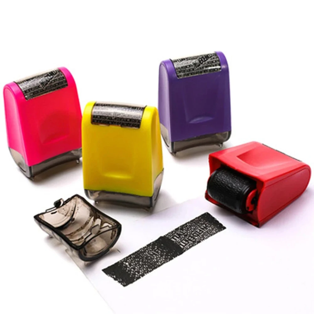 Small Identitys Theft Protection Roller Stamps Portable Lightweight Securitys Stamps for Information Securitys