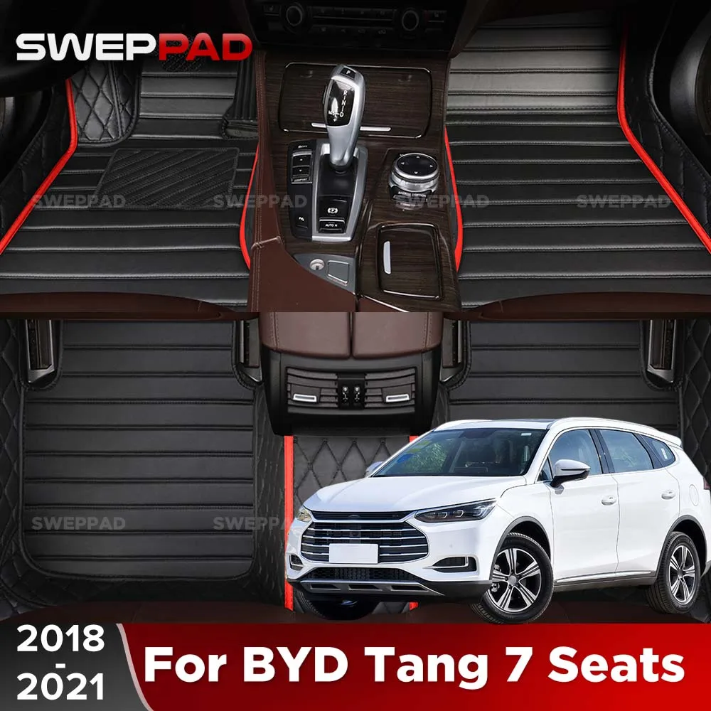 

For BYD Tang 7 Seats 2018-2021 20 19 Car Floor Mats All Weather Carpet Cover Floor Liners Interior Protector Accessories