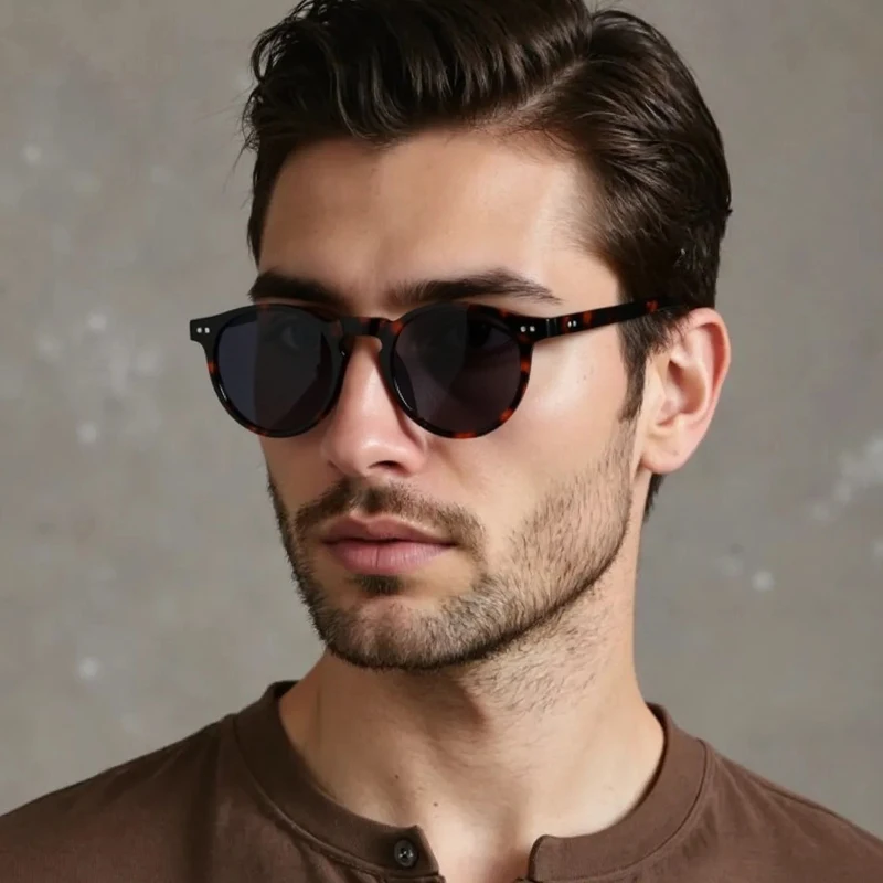 Retro Runde Polarisierte Sonnenbrille Männer Frauen Klassische Geschenke Sonnenbrille Männliche Mode Alle Jahreszeiten Driving Shades – Detail 2