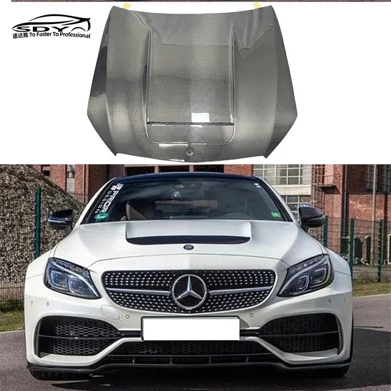 

W205 C63 Engine Bonnet Hood High Quality Carbon Fiber for Benz C-Class W205 C63