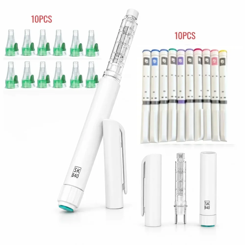 10PCS Set Disposable Sterile Injection Pens Rotary and Push Type with Adjustable Growth Hormone Dosage 60U For Insulin Peptide image 3