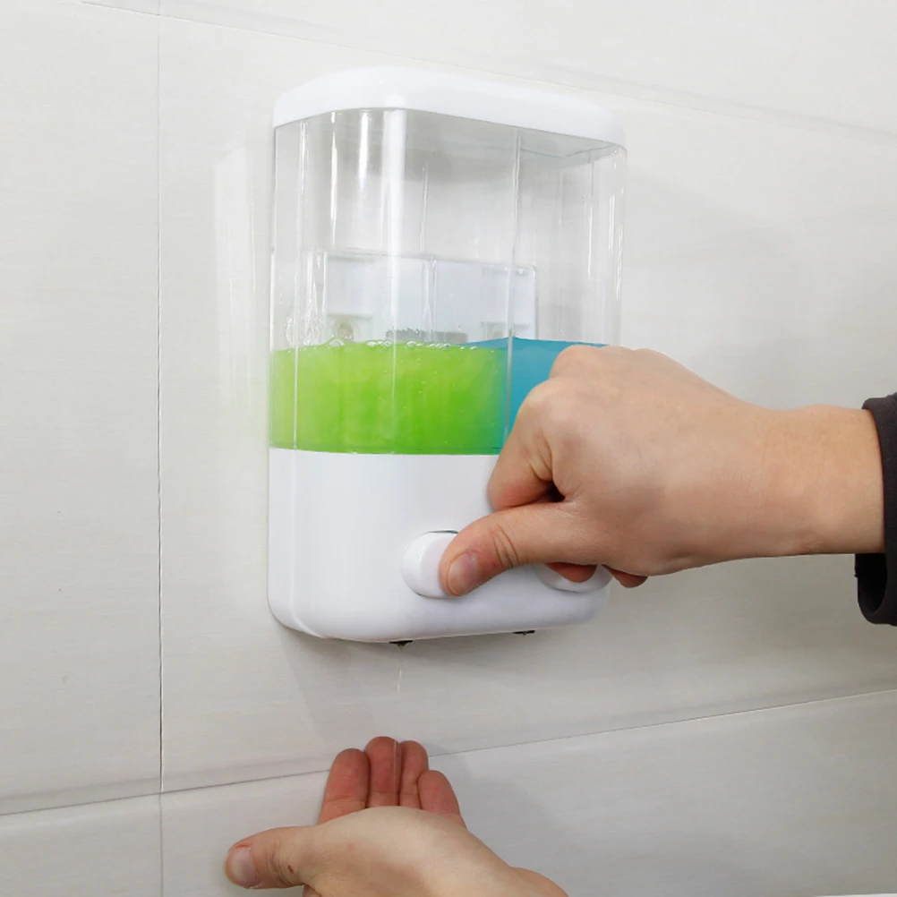 

Double-head Soap Wall-mounted Shampoo Shower White Refillable Bathroom Hotel Liquid Shower Dispenser Container