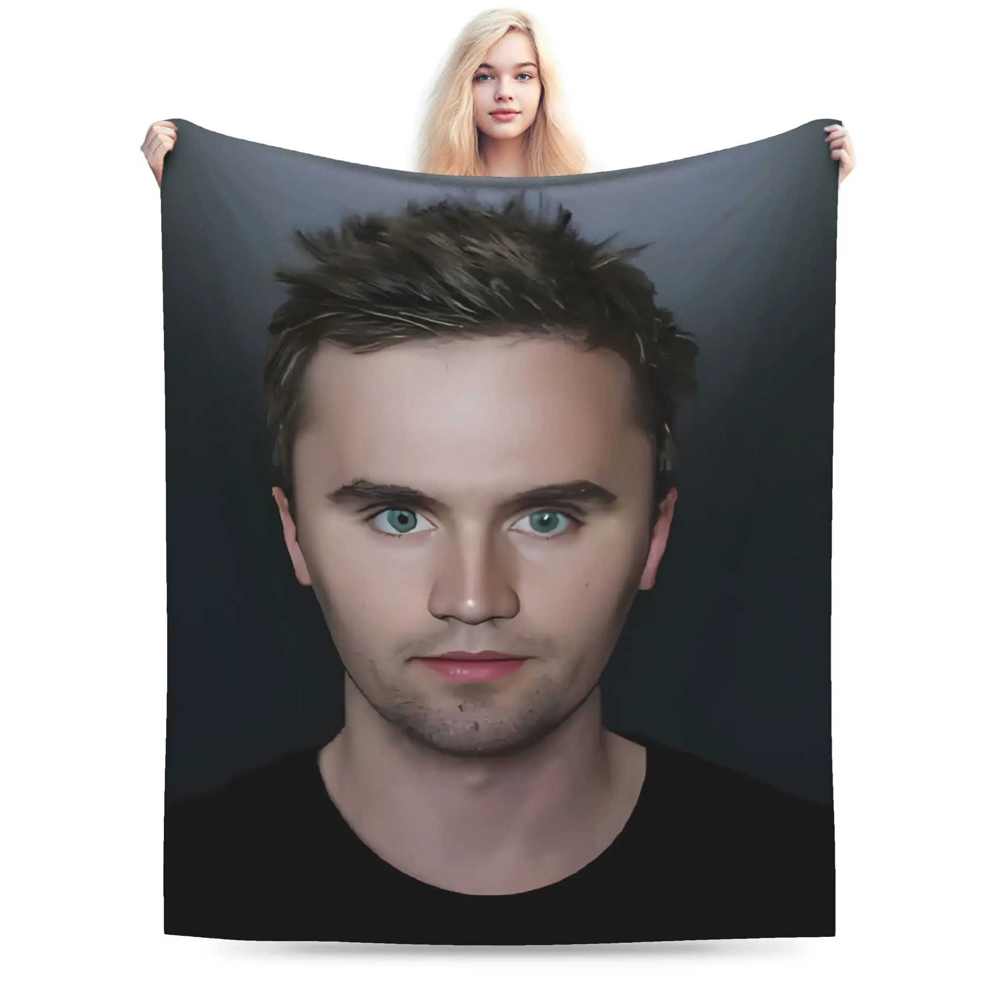 Charlie Kirk Speech Stage Portrait Blanket  Airplane Travel Flannel Throw Blanket For Couch Chair Warm Soft Bedspread Gift