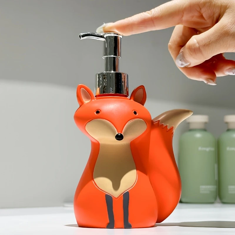 Cute Fox Pressing Bottle Hotel Home Bathroom Shampoo Hand Wash Shower Gel Dispensing Bottle