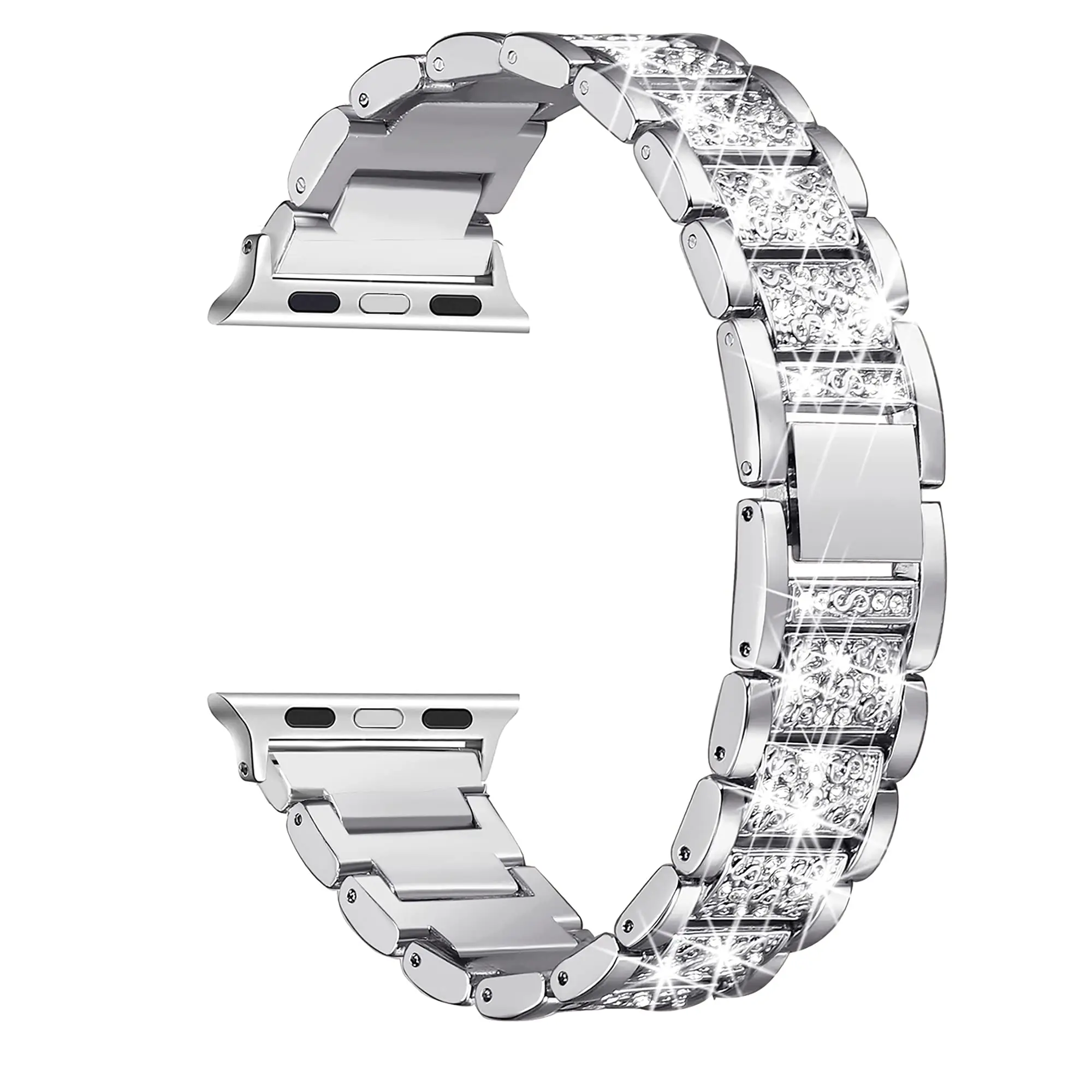 Schmuck Kette Riemen für Apple Uhr Band Ultra49mm 40mm 44mm 42mm 38mm Schleife Armband Diamant Handgelenk IWatch Serie 8 7 6 5 4 3 SE
