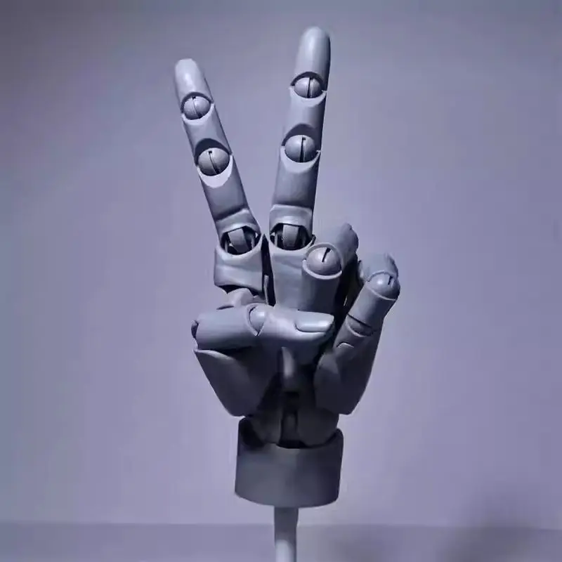 صندوق زينة محلي فائق الحركة 1/2 نموذج يدوي مع حامل خاص للرسم والرسم، بيضة ملتوية قياسية لليد اليمنى