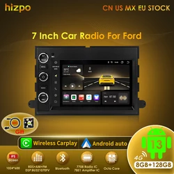 Hizpo Android 13 2 Din GPS Multimedia Player For Ford 500 F150 Explorer Edge Escape Sport Lincoln Expedition Mustang Car Radio