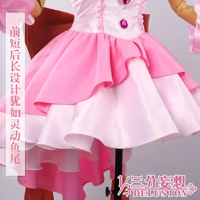 Аниме Русалка Мелодия Пичи Пичи Пик Нанами Люсия Косплей Костюм Прекрасное розовое платье Одежда для ролевых игр M17