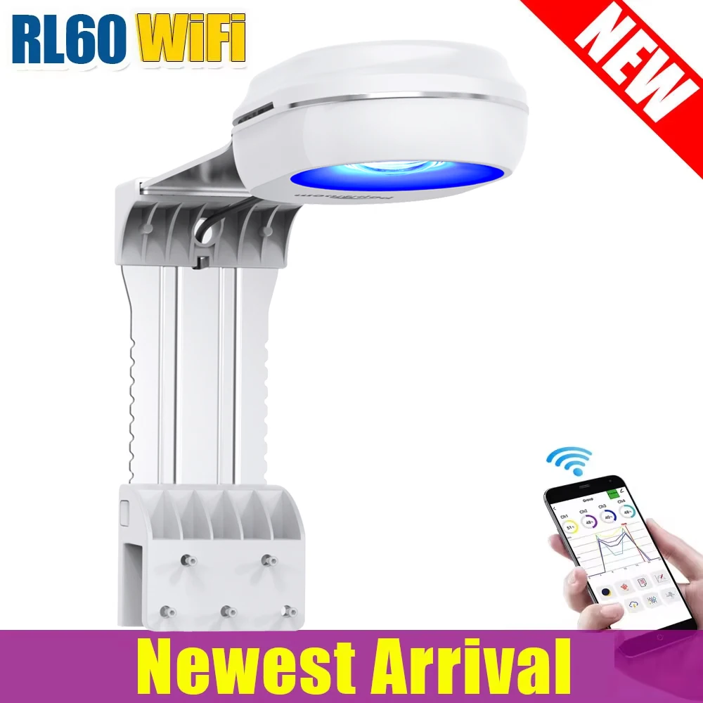 PopBloom WiFi Aquarium LED Light, Marine Aquarium Light,Full Spectrum for Saltwater Reef Coral SPS/LPS Fish Aquarium Tank
