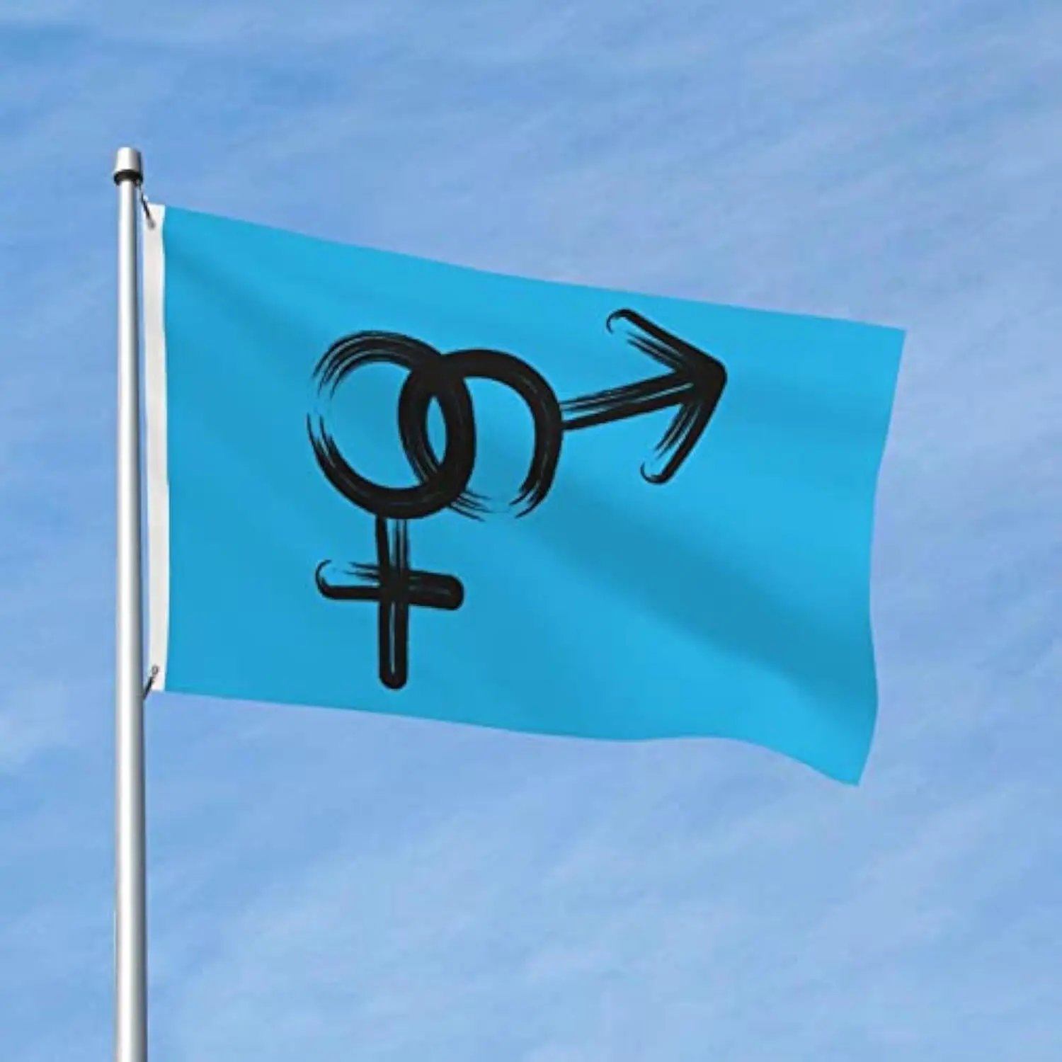 Interlocked Gender Symbols Polyester Outdoor Flag Durable 3x5FT 4x6FT Decorative Banner
