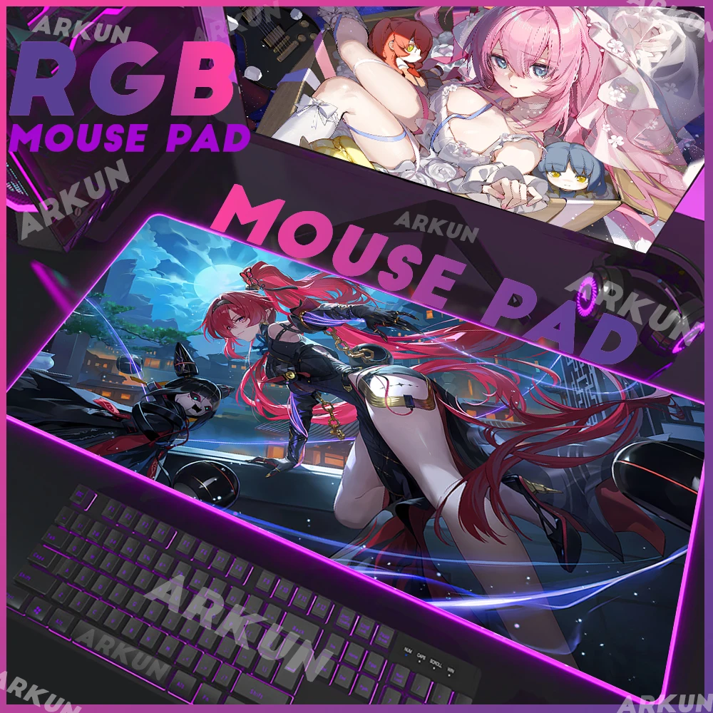 

RGB Large Sex Hot Kawaii Yinlin Popular Fashion Wuthering Waves Gaming Pad XXL Keyboard Gamer Table Desk Anime XL 900x400 Mat