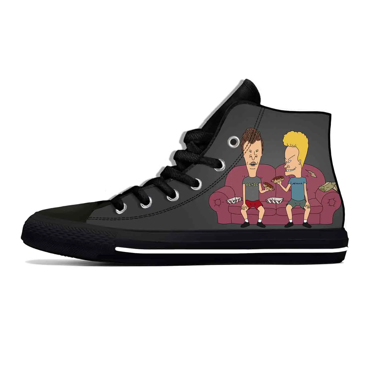 Butthead-Zapatillas de tela informales para hombre y mujer, zapatos ligeros y transpirables con estampado 3D de dibujos animados de Anime Rock, Manga, Beavis