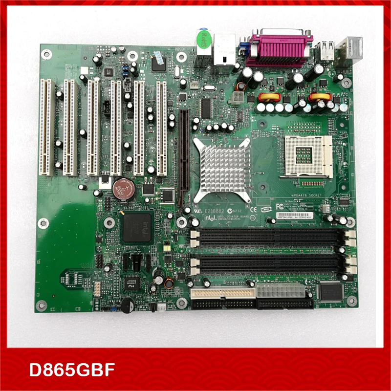 Industrial Control Board Motherboard D865GBF D865PERC E210882 865G  6*PCI Integrated Graphics Sound Card