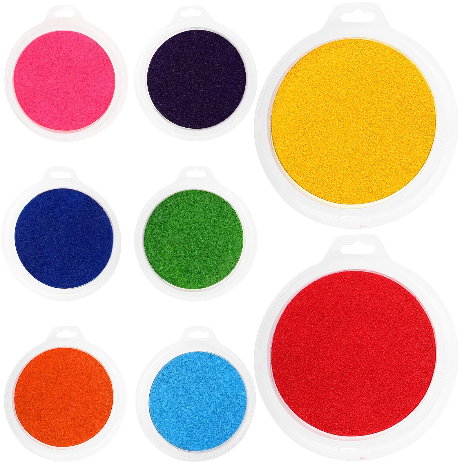 8 قطعة مختمة ملونة قابل للغسل منصات الحبر الحرفية Diy بها بنفسك إصبع اللوحة ختم الوسادة رياض الأطفال الأنشطة الفنية متعدد الألوان #5