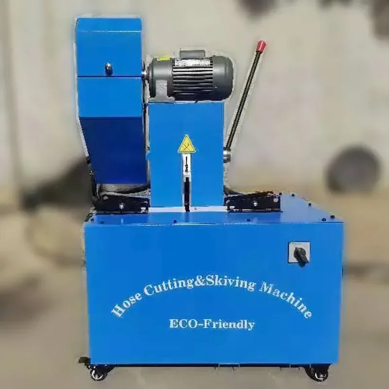 CE 1 Multi-functiona 6-51mm 2 6SP Hydraulic Flexible Rubber Hose Cutter Skiving Machine Dustless Hose Cutting Machine