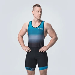 Men's Sleeveless Wrestling Vest Suit Powerlifting Jumpsuit Gym Sport Run Speedsuit Tights Fitness Training Bodysuit 2022