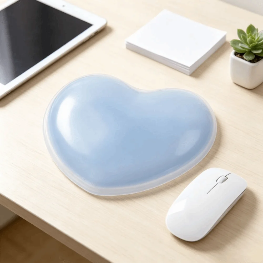 Soft Silicone Mouse Wrist Rest Transparent Base Non Slip Ergonomic Mouse Pad Anti Slip Hand Pillow Cushion