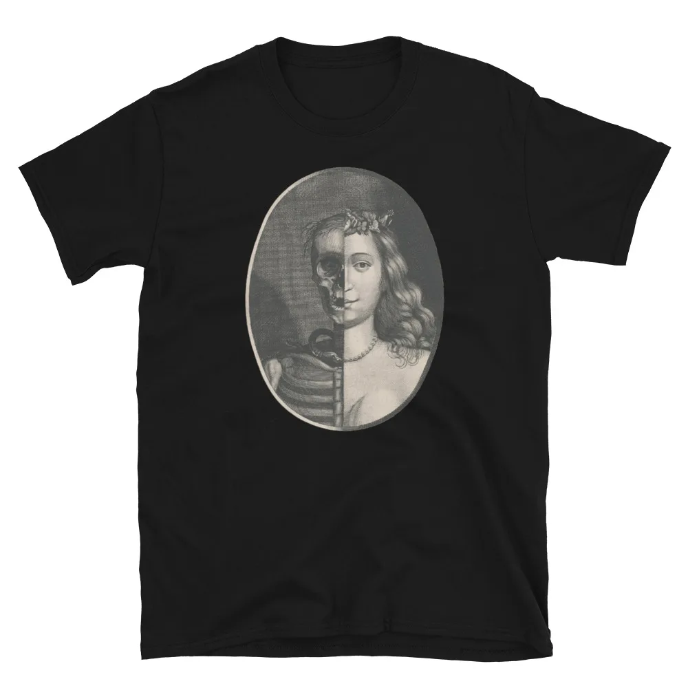 Transcendent Duality Occult Inspired T Shirt Enigmatic Woman Life And Death