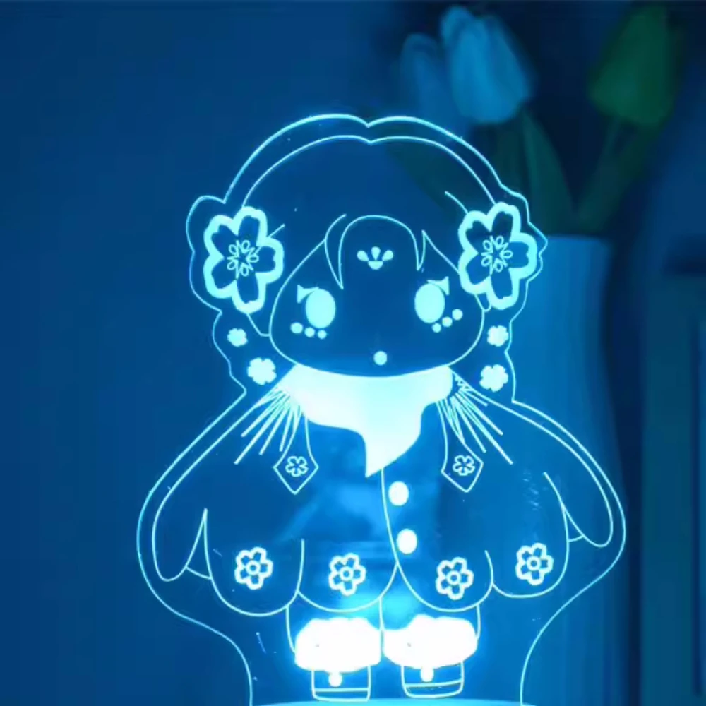 Anime 3D Night Light para crianças, candeeiro de mesa, acrílico, céu, criativo, presente de aniversário para meninos e meninas, quarto, quente