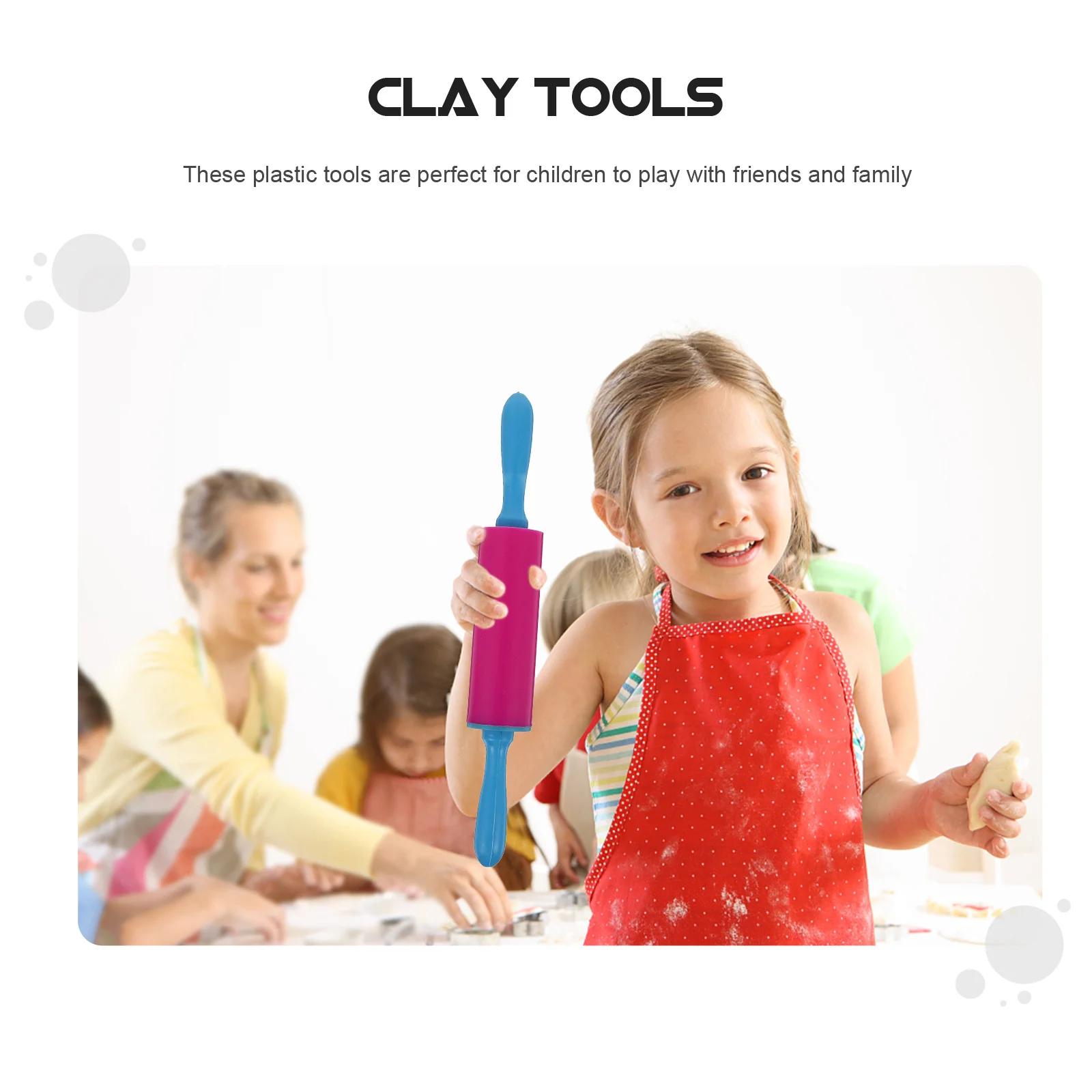 4pcs Children'S Diy Clay Accessories Abs Clay Rollers For Kids Modeling Tools Compact Lightweight Sculpting Set Pottery