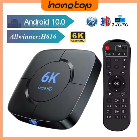 Smart 6K TV Box Android 10 Allwinner H616 Quad Core 2.4G/5GHz Wifi BT 32GB 64GB 6K 4K HD Video Media Player Set Top Box