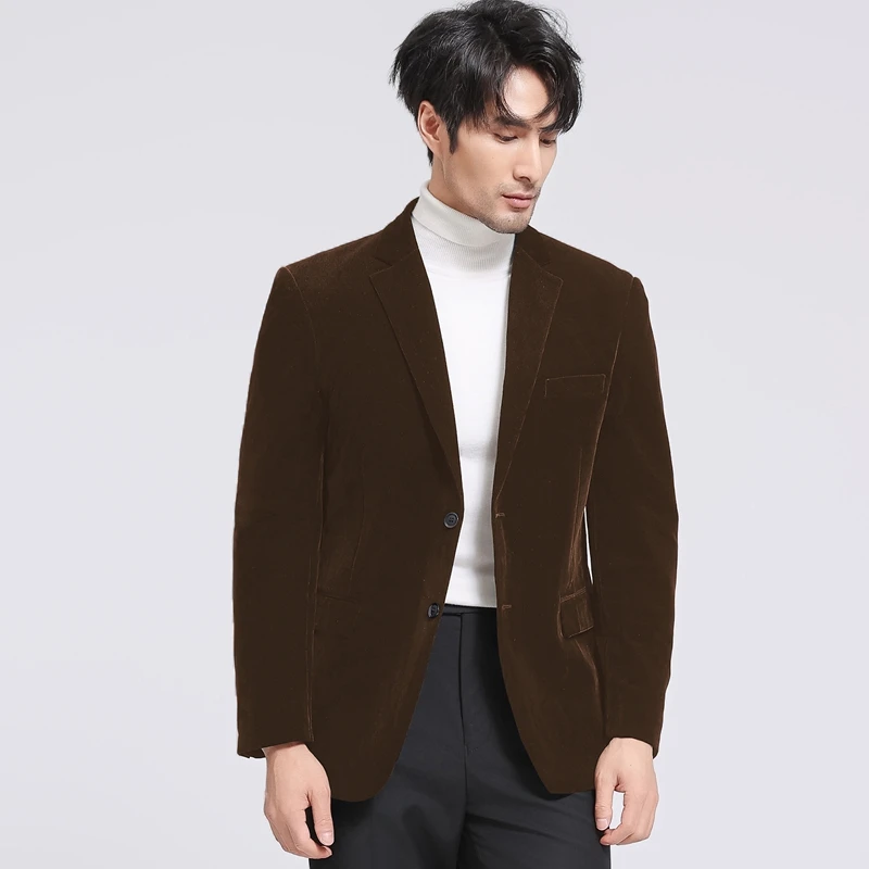 

Стильный мужской вельветовый пиджак верблюжий темно-синий бордовый темно-синий пиджак мужской элегантный наряд четыре сезона спецодежда легкая