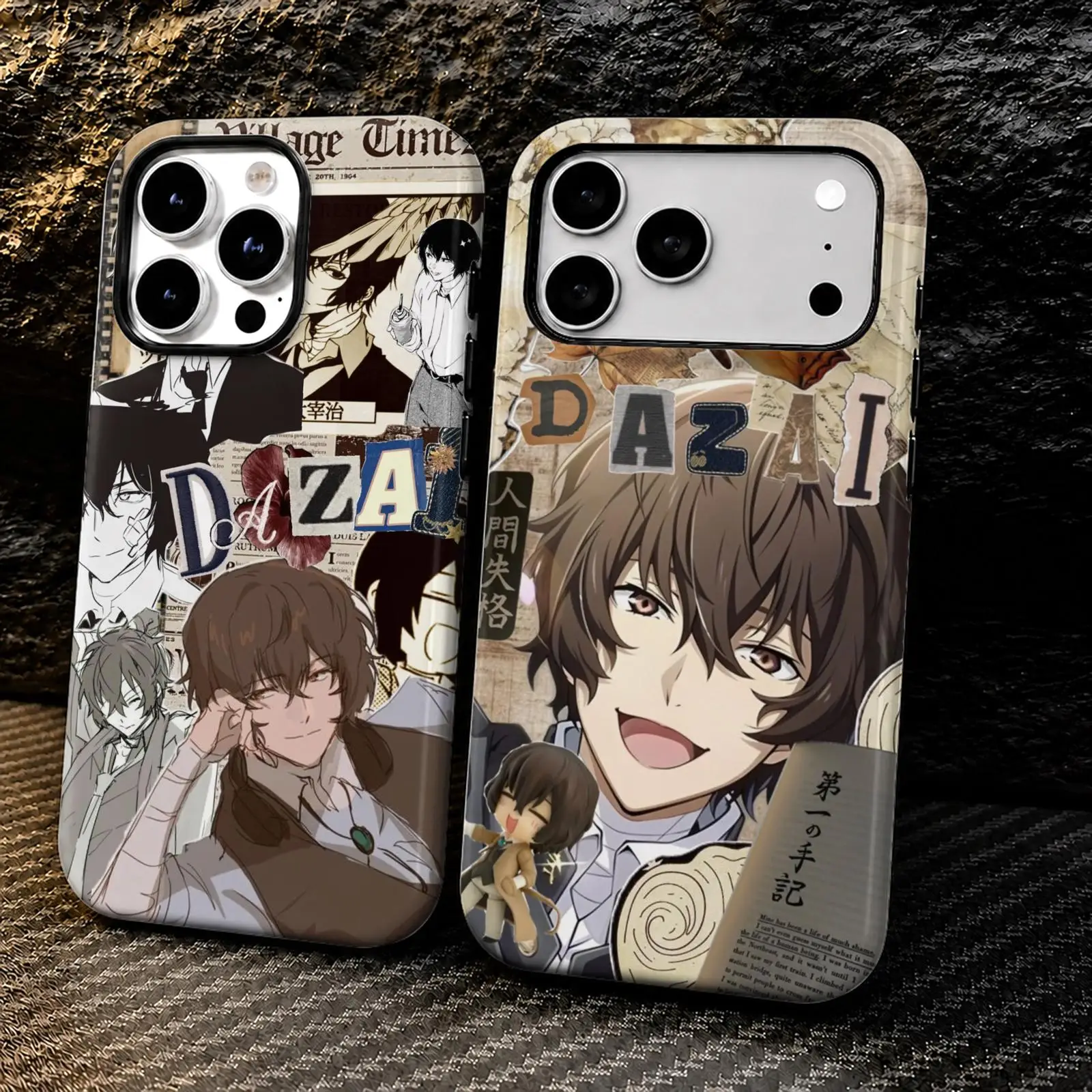 Funda para Teléfono Anime B-Bungo S-Stray D-Dogs para iPhone 17 16 15 14 13 12 11 Pro Max, Doble Capa, Antigolpes, Protectora