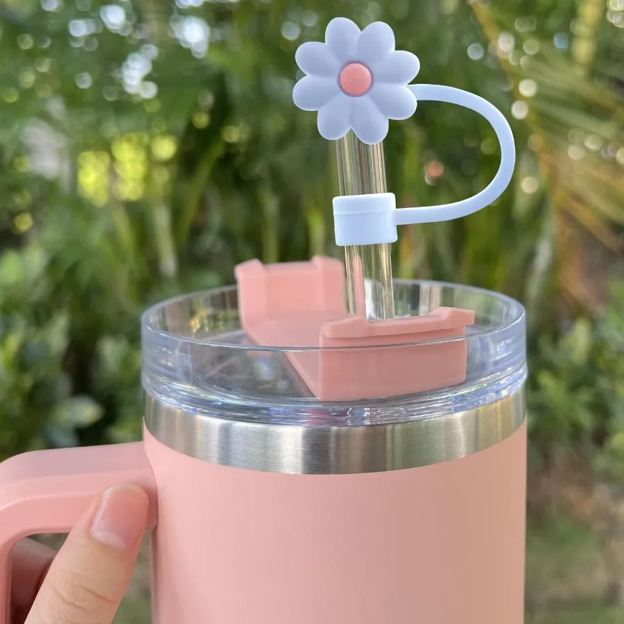 7 قطعة 0.4in 10 مللي متر قطرها سيليكون القش يغطي غطاء متوافق مع ستانلي 20 30and40 أوقية كوب القش القبعات العالية ل ستانلي 40 أوقية تو #4