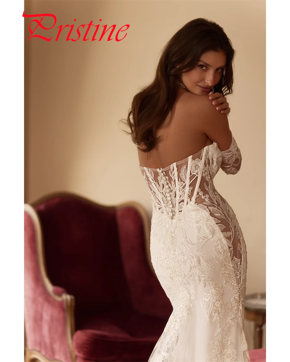 Vestido de novia de Jersey blanco personalizado, alta calidad, sin tirantes, manga desmontable, fiesta nupcial, botones delicados en la espalda, vestidos de novia