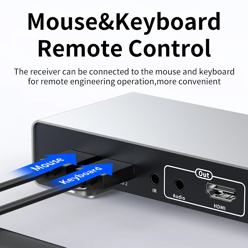 Unnlink 4K HDMI USB KVM موسع عبر IP Ethernet Lan Rj45 200M/656ft 1 جهاز إرسال للعديد من أجهزة الاستقبال لاجتماع المسرح المنزلي #6