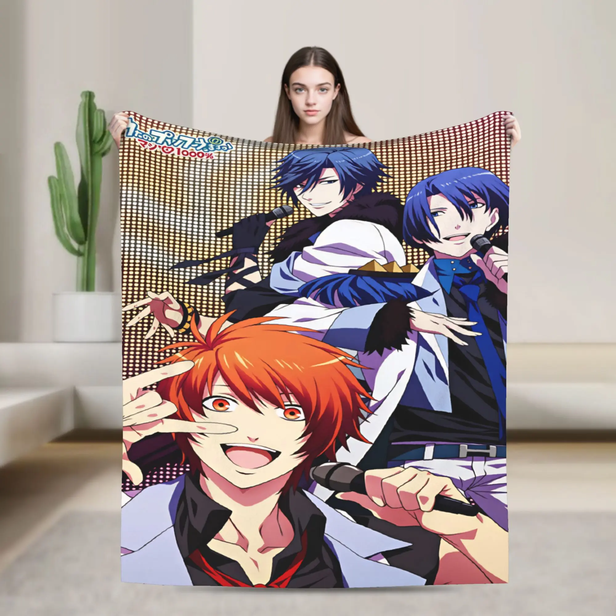 U-Uta no Prince-sama Hijirikawa Masato   Flannel Blanket  for Home Decor Decorative Street Trend Bedspread Sofa Bed Cover