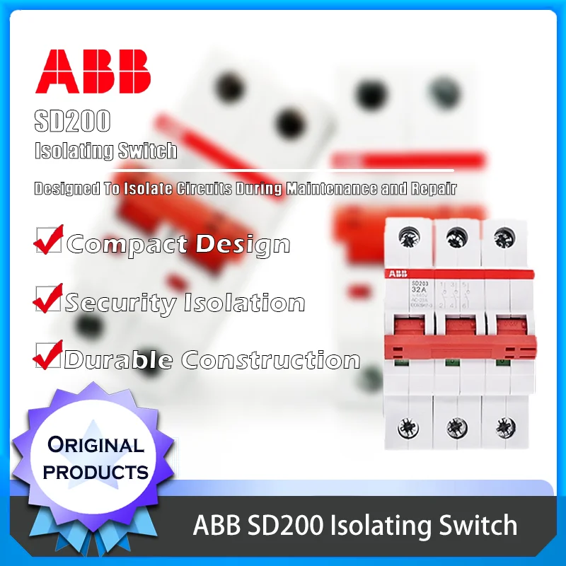 

Изолирующий переключатель ABB SD200 обеспечивает надежность электрической изоляции. Безопасная работа для электросистем. Оригинальный продукт.
