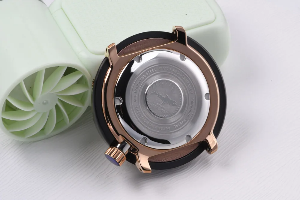 47mm Leuchtendes Uhrengehäuse 4,2 Uhr Edelstahl Saphirglas Taucheruhr für NH35/NH36 Automatikwerk – Detail 3