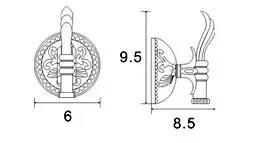 Robe Hook,Clothes Hook,Solid Brass Construction Golden finish bath hardware accessory home decoration LG001