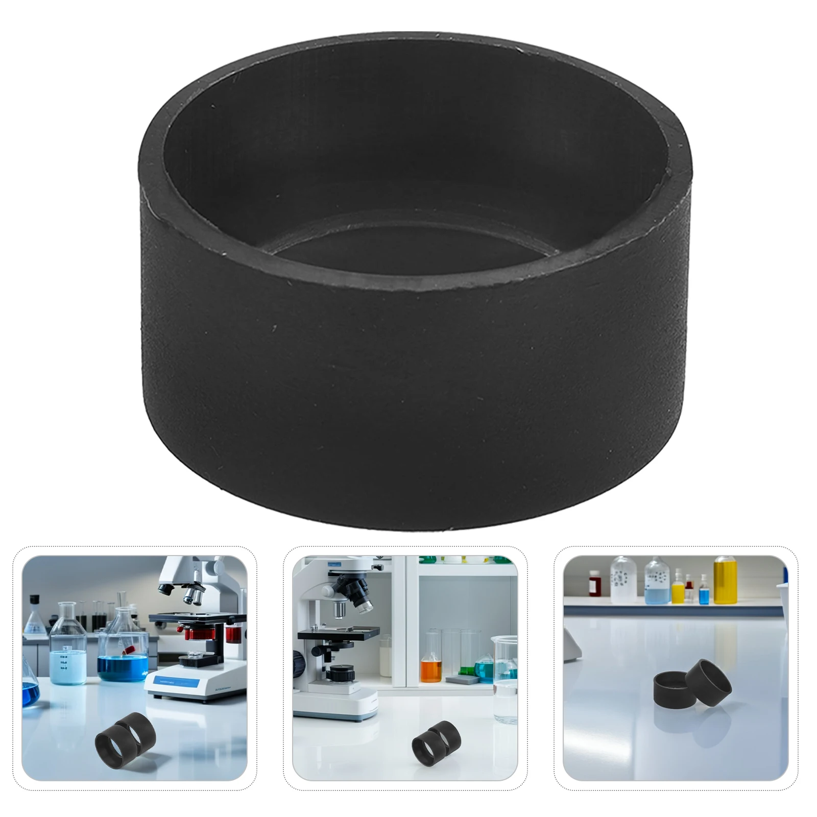 

4pcs Microscope Eyepiece Cup Replacement Black Eye Shields For Scientific Equipment Reduces Light Interference Telescope