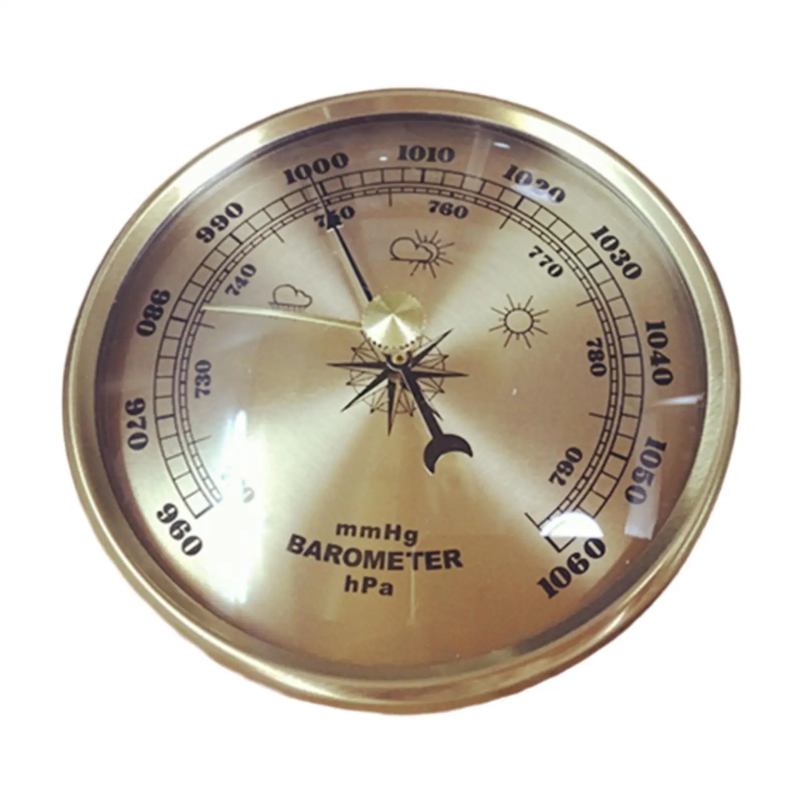 

Mechanical Barometer Pressure Meter Round Portable Accurate 9cm Decorative