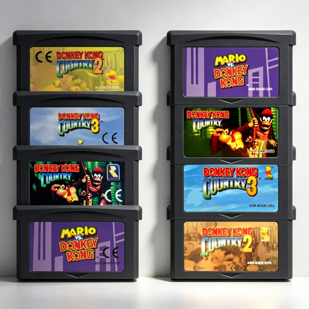 8 Styles GBA Game 32Bit Cartridge Video Game Console Card Donkey Kong Series Vs. Donkey Kong Country for GBA/SP/DS